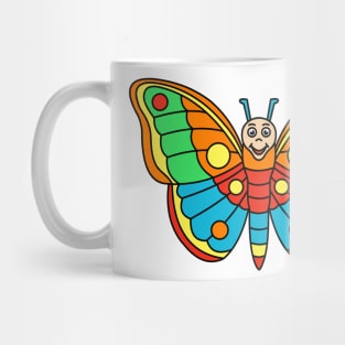 Cute Happy Colorful Flying Butterfly Mug